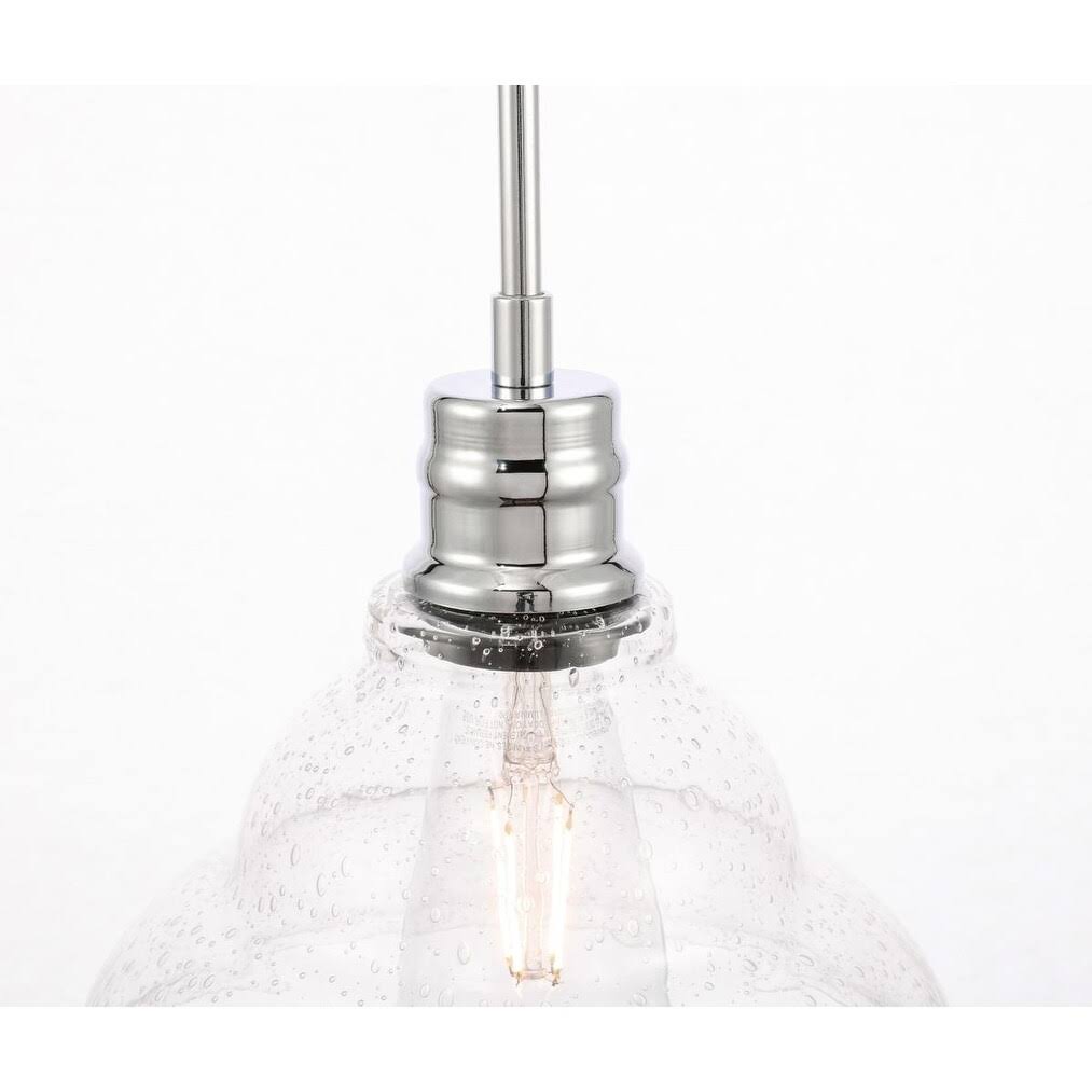 1-Light Clear Seeded Glass Brass K22649