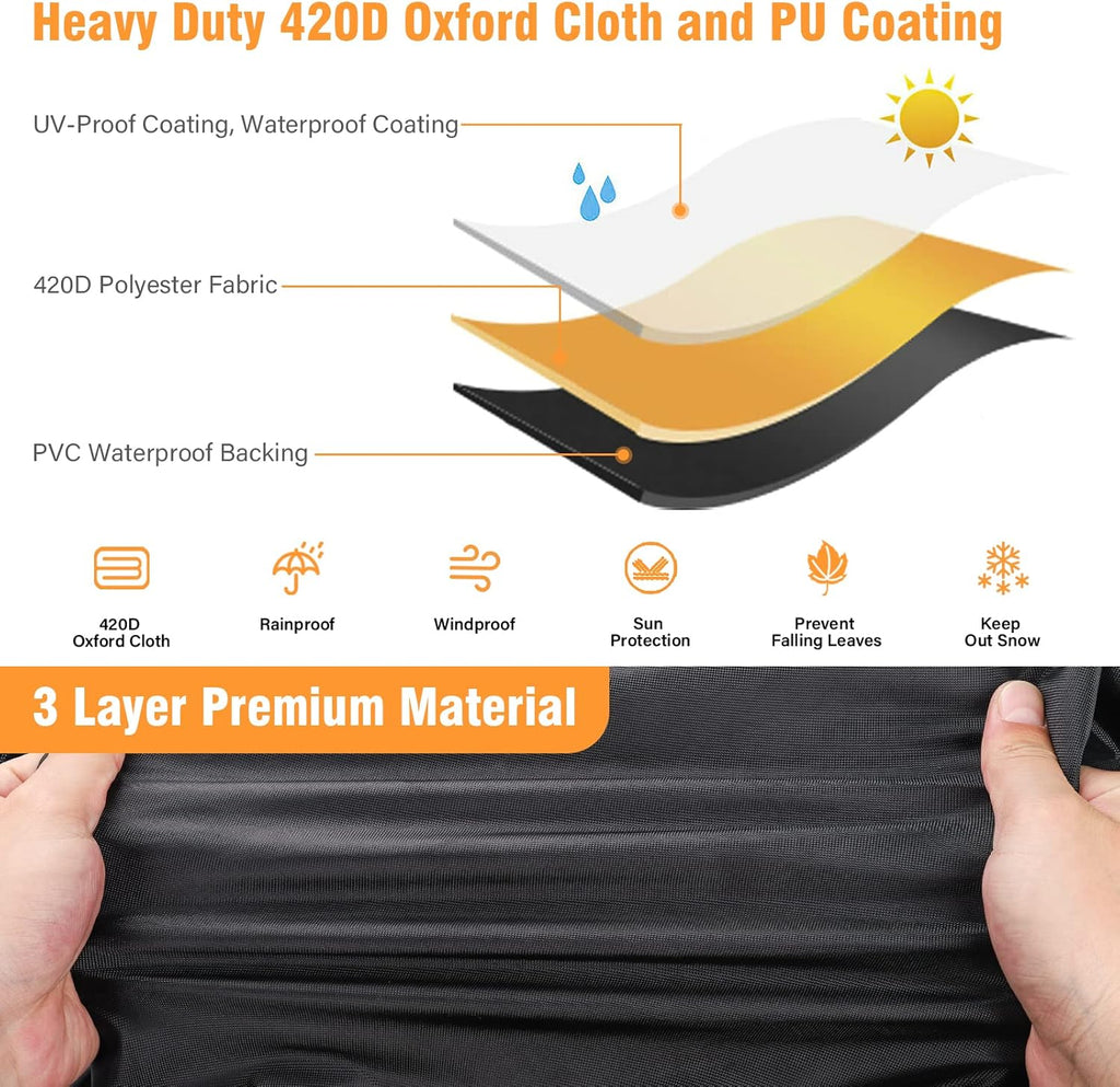 126 inch Waterproof Heavy Duty 420D Oxford Cloth UTV Cover V84329