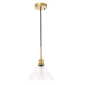 1-Light Clear Seeded Glass Brass K22649