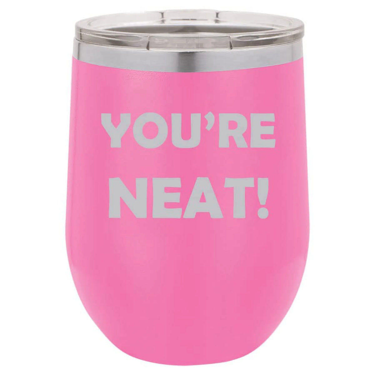 12 oz Double Wall Vacuum Insulated Stainless Steel Stemless Wine Tumbler with Lid V8752