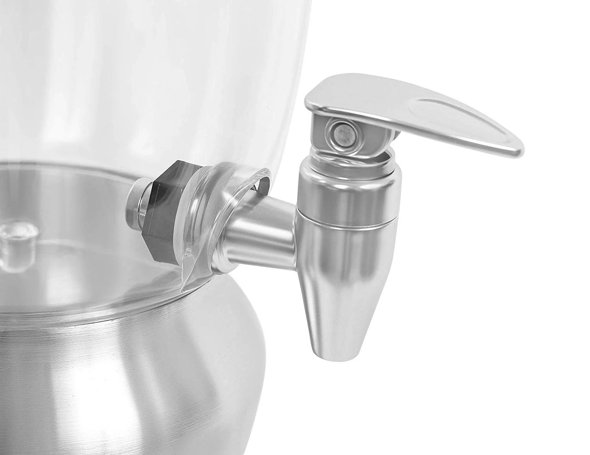 1.5 Gallon Stainless Steel Beverage Dispenser with Ice Container, Stand & Spigot G8978