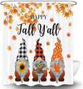 Fall Gnomes Fabric Shower Curtain Set with Hooks 72X72" X69595