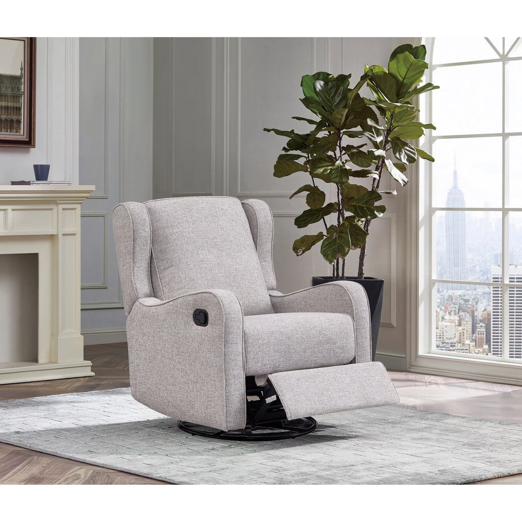 Fawn Gray Fabric Swivel Glider and Recliner G338702