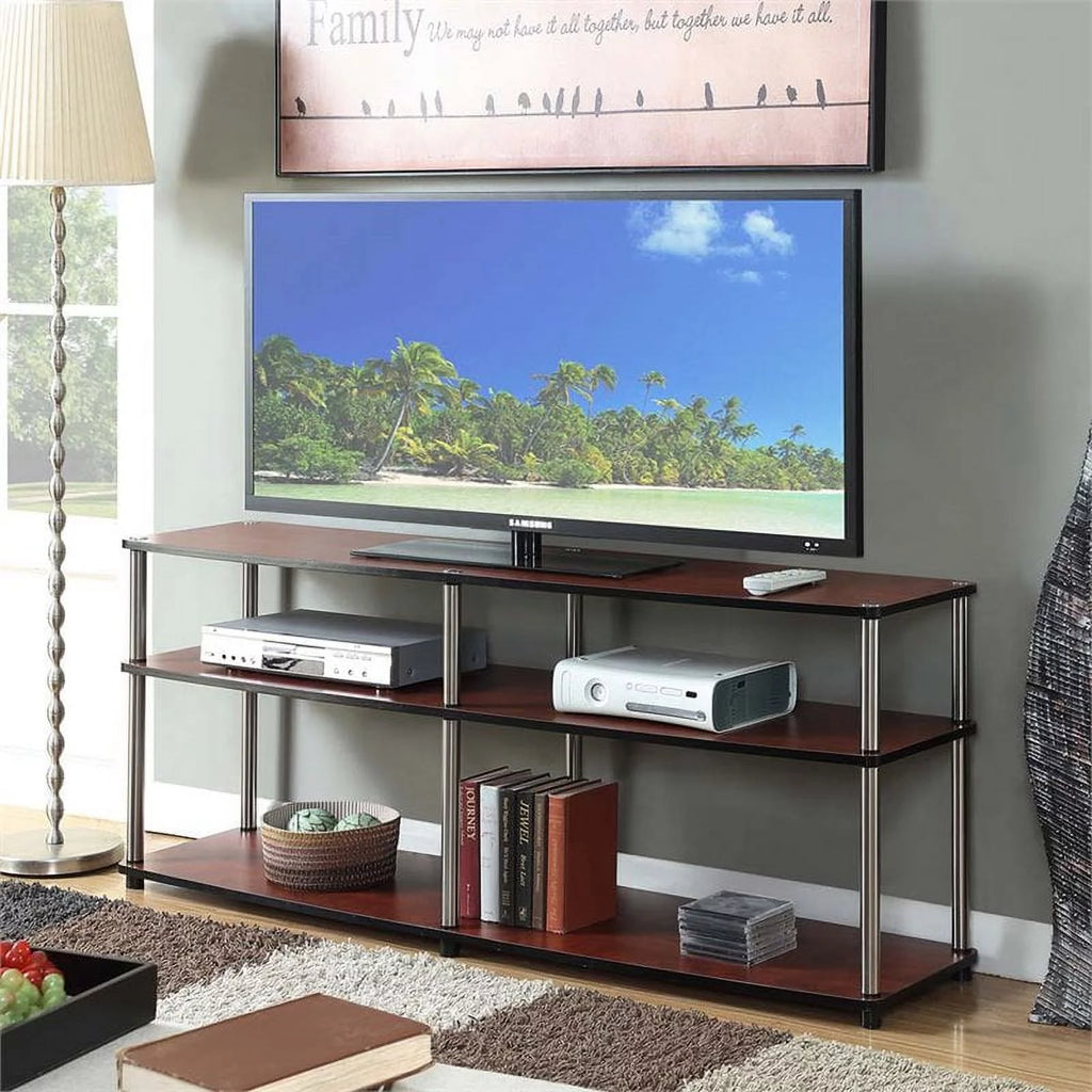 60" 3 Tier Cherry TV Stand I5185
