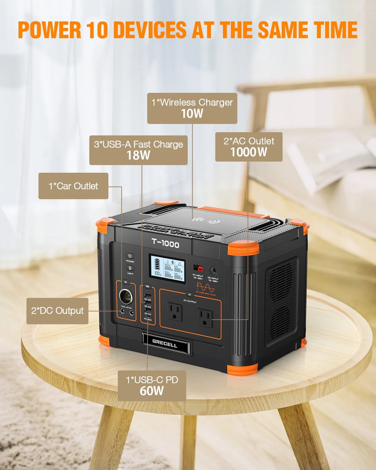 1000W 999Wh Portable Power Station Z24733
