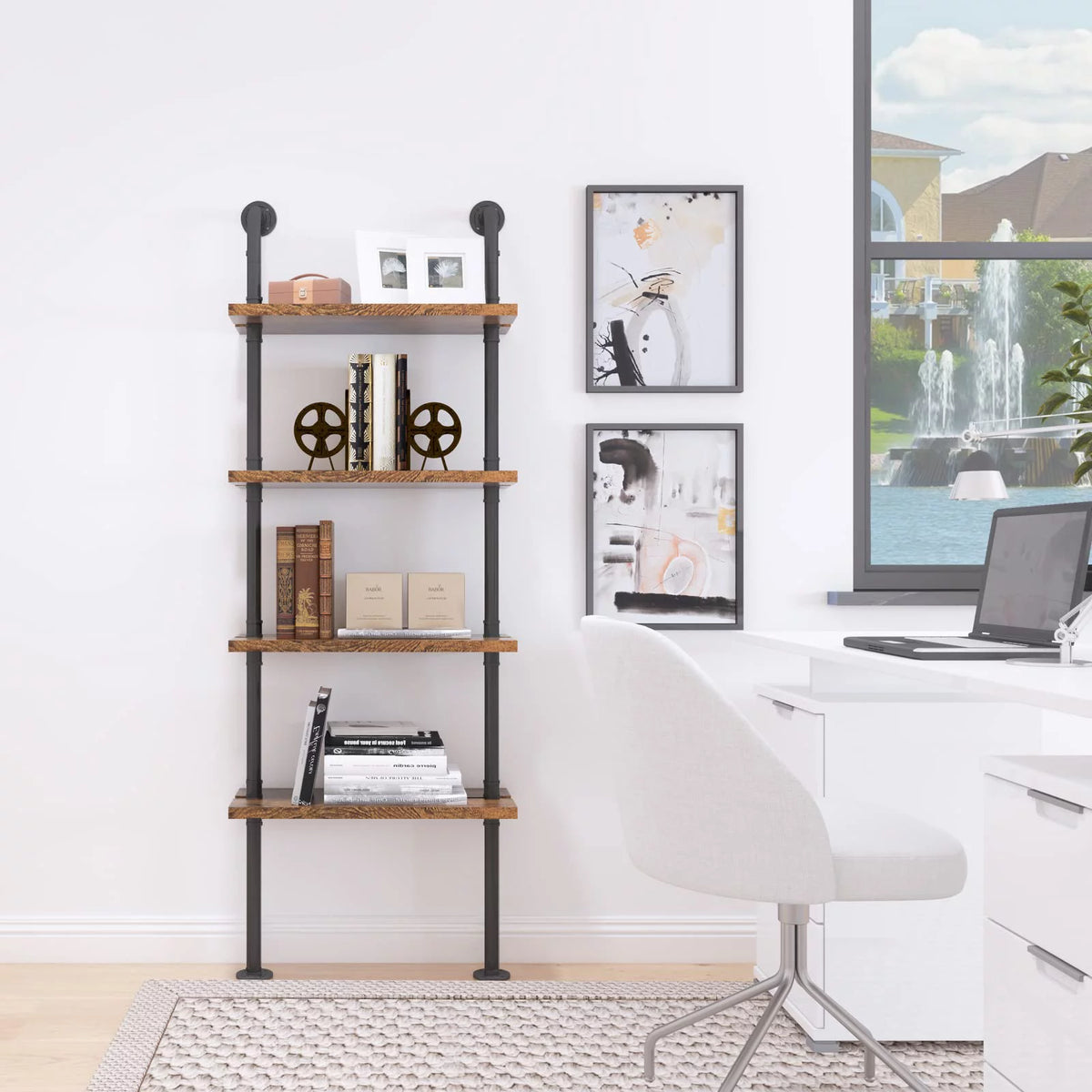 4-Tier Adjustable Bookshelf S65647