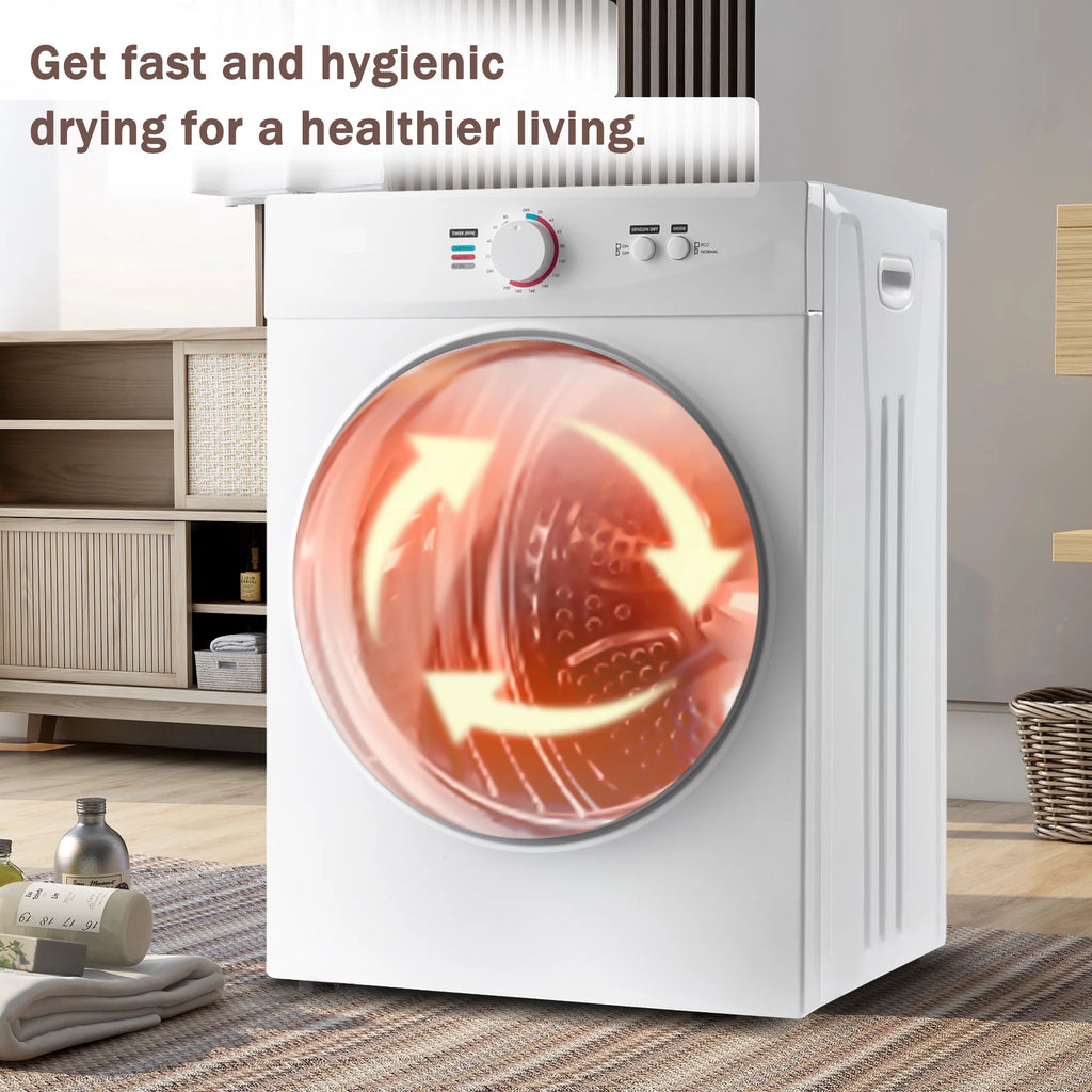 1020W 1.41cu ft Portable Front Load Electric Clothes Dryer with Stainless Steel Tub Y9939