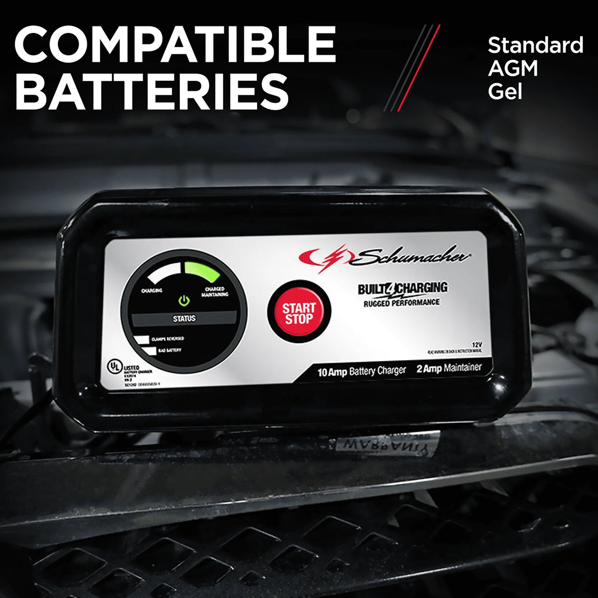 10-Amp 12V Fully Automatic Battery Charger and Maintainer K272898