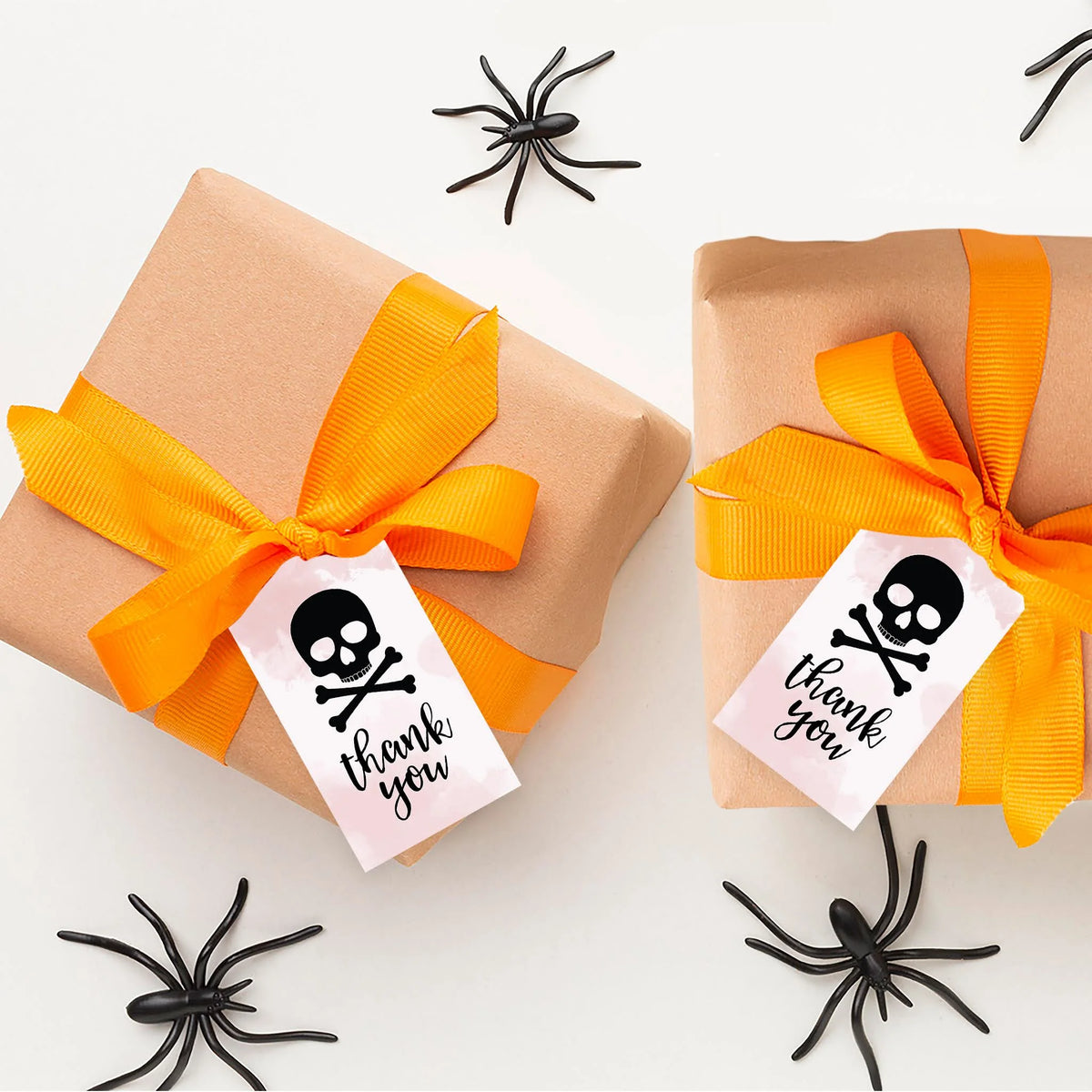 100-Pk Skull Gift Tags With String, 2 x 3.75 inch N5469