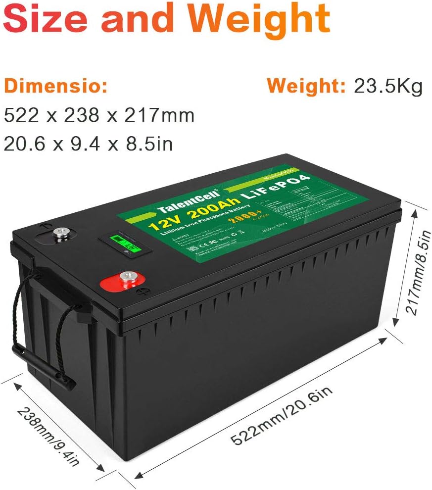 12V 200Ah Lithium Iron Phosphate Deep Cycle Battery Pack V510