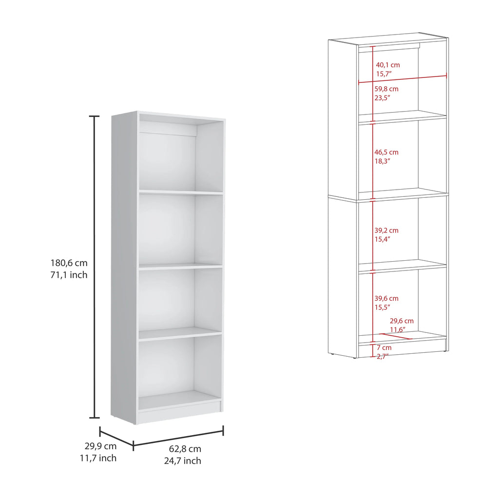 3 Piece Living Room Set with 3 Bookcases, White X182433