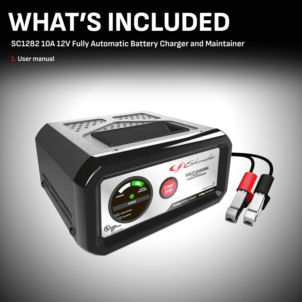 10-Amp 12V Fully Automatic Battery Charger and Maintainer K272898