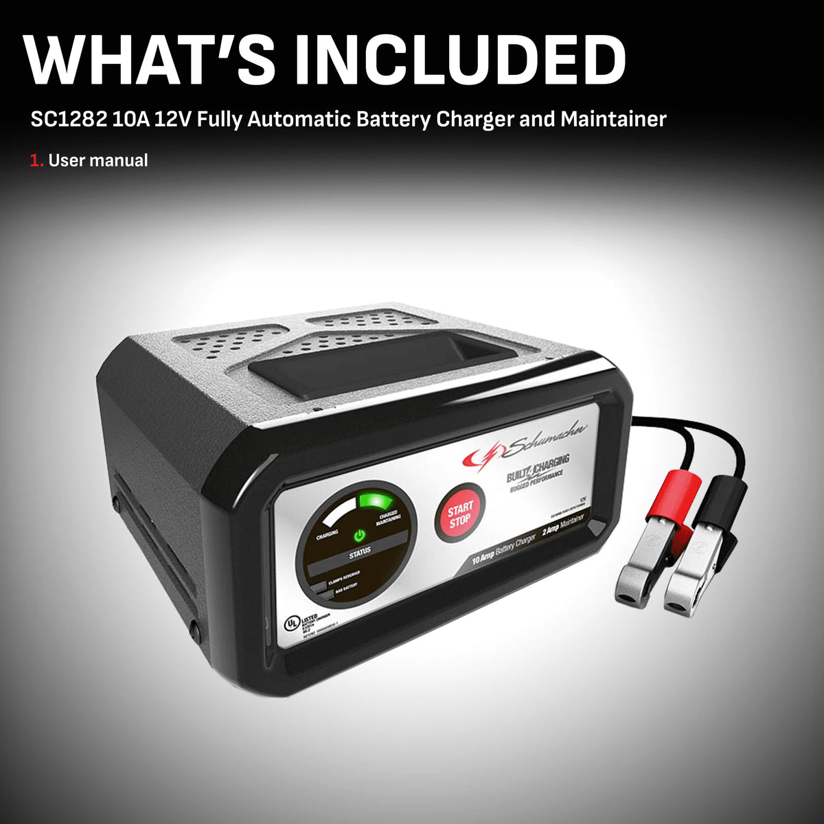 10-Amp 12V Fully Automatic Battery Charger and Maintainer K272898
