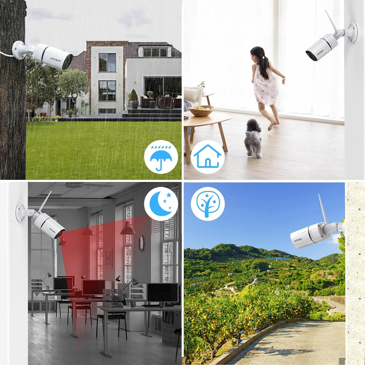 1080P 8 Channel Wireless Security Camera System with 1TB Hard Drive Y333315