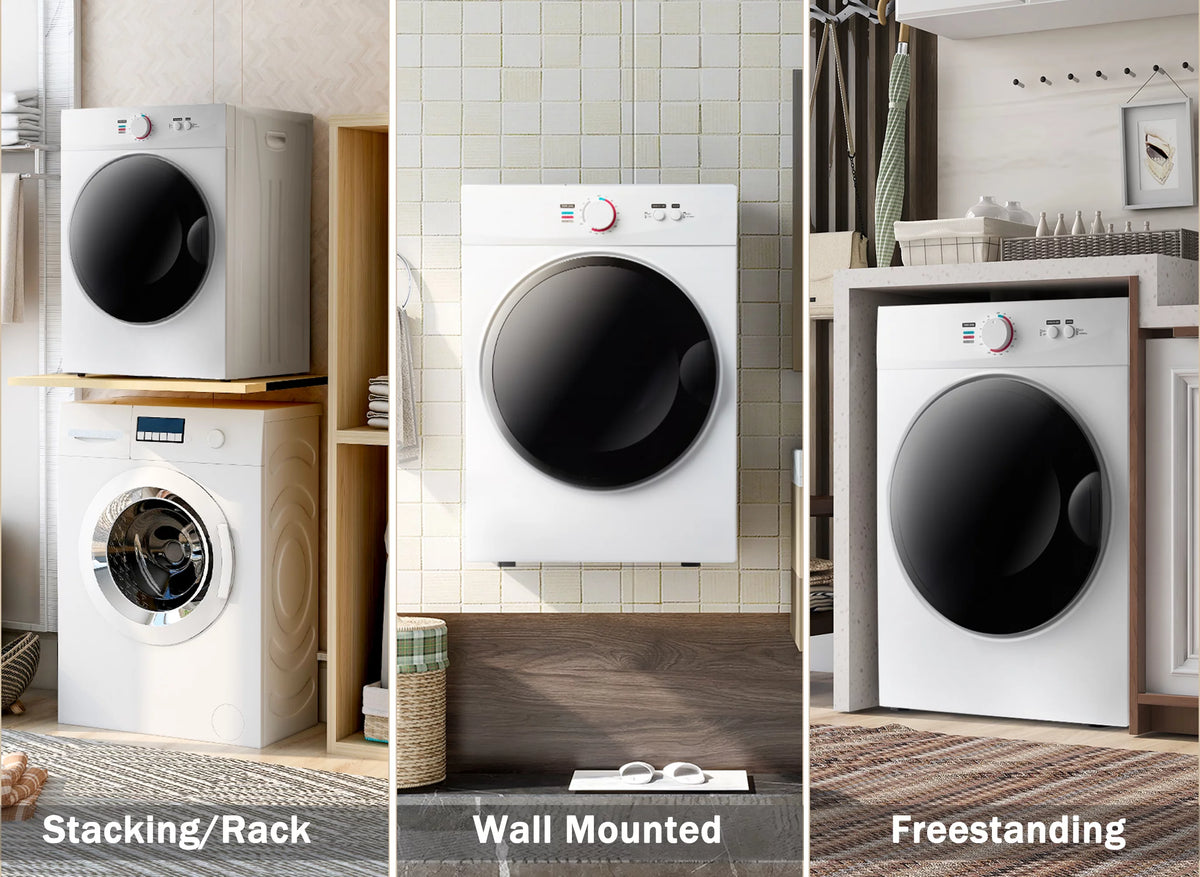 1020W 1.41cu ft Portable Front Load Electric Clothes Dryer with Stainless Steel Tub Y9939