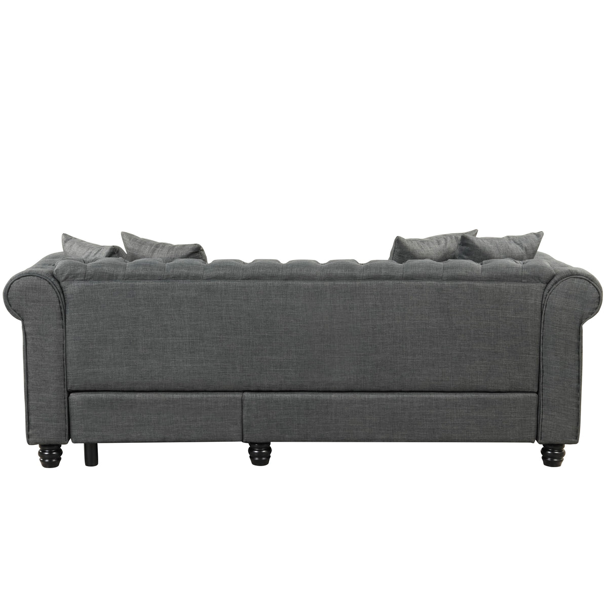 Grey Linen Chesterfield Sofa Q74801