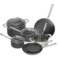 11-Piece Hard Anodized Cookware Set Black Z83617