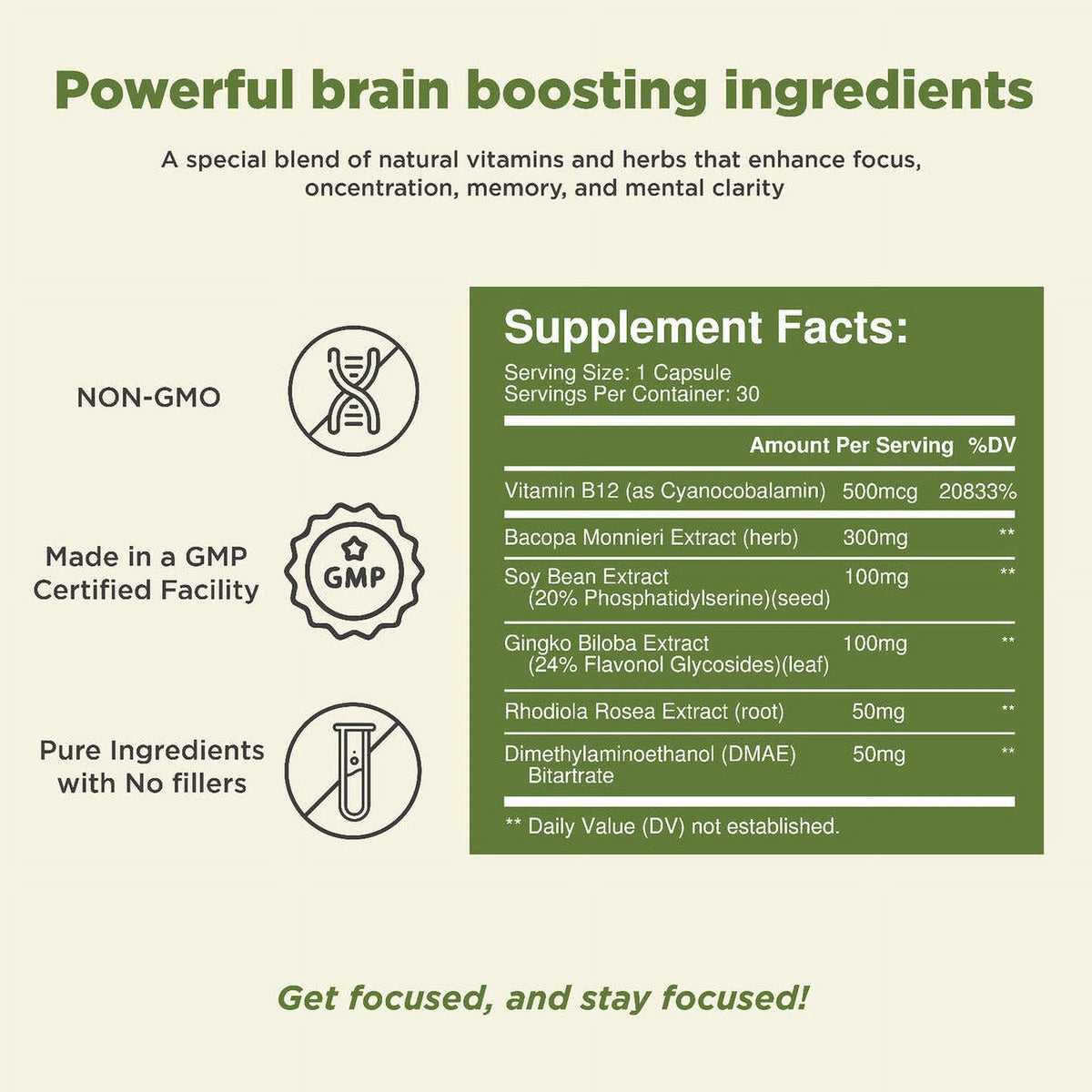 Memory Supplement 30 Capsules O738046