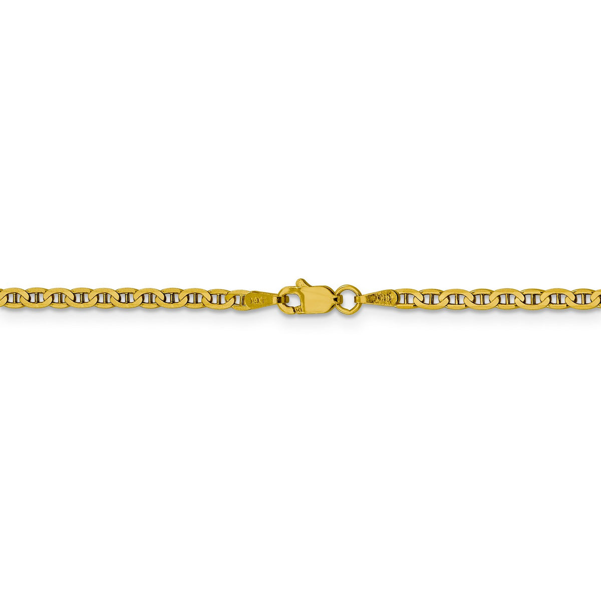 14k Yellow Gold Anchor Chain Necklace P7441