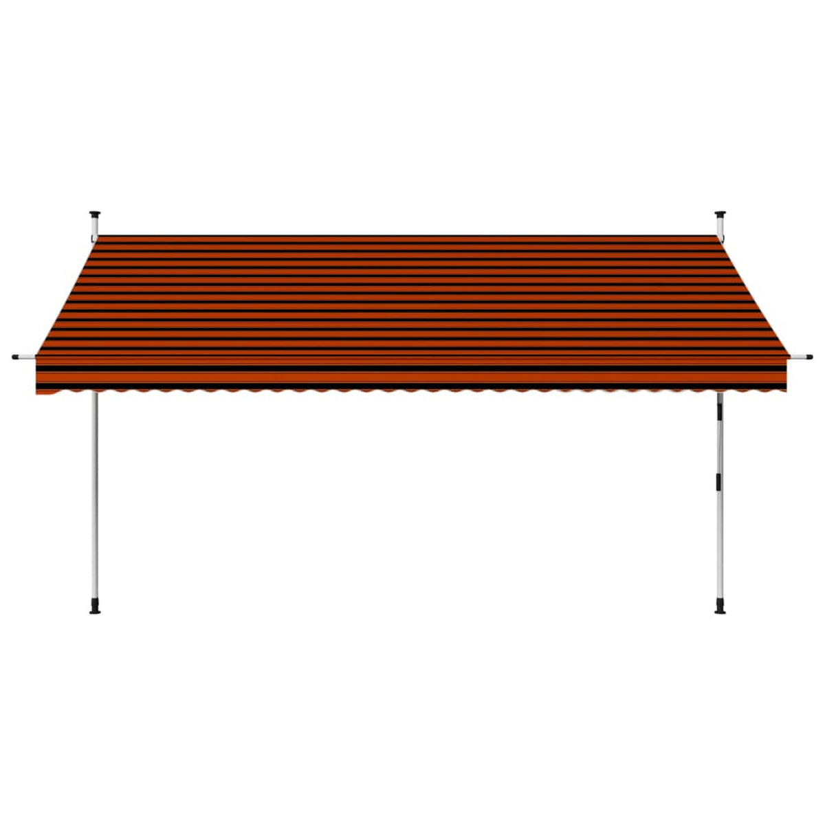 137.8" Manual Retractable Awning Orange and Brown P14313