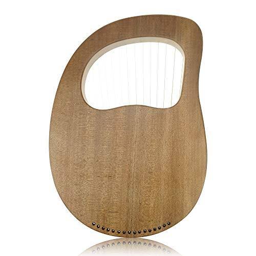 16-String Mahogany Wood Lyre Harp with Carry Bag L30005