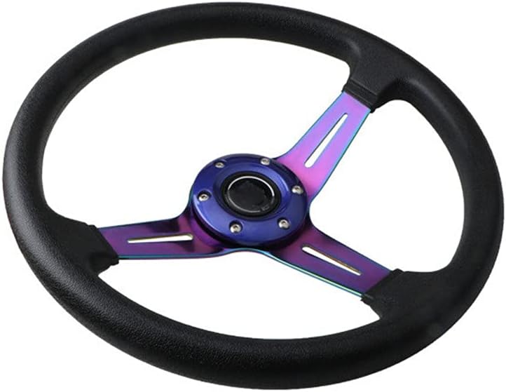 14 Inch Deep Dish Racing Steering Wheel Aluminum Alloy 6 Bolts Z639