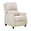 Beige Upholstered Fabric Push Back Recliner Q159262