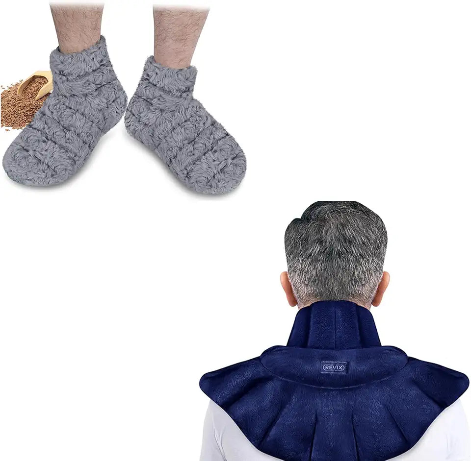 Microwavable Neck Warmer and Booties and Feet Warmers U47528