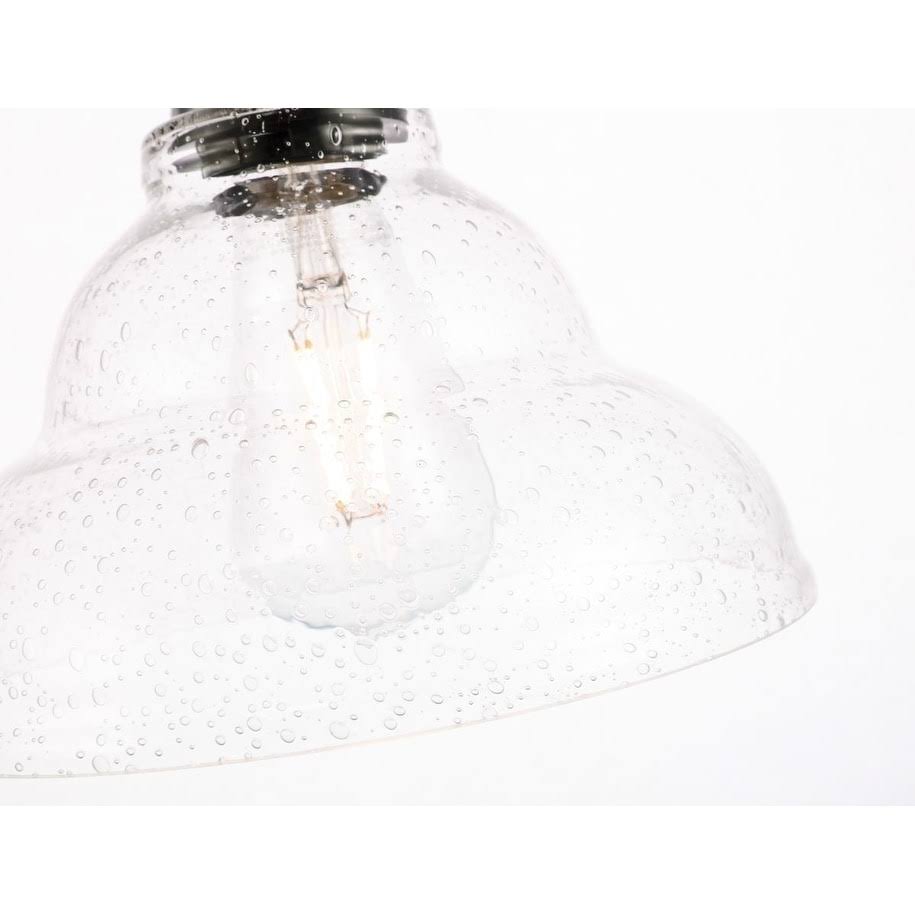 1-Light Clear Seeded Glass Brass K22649