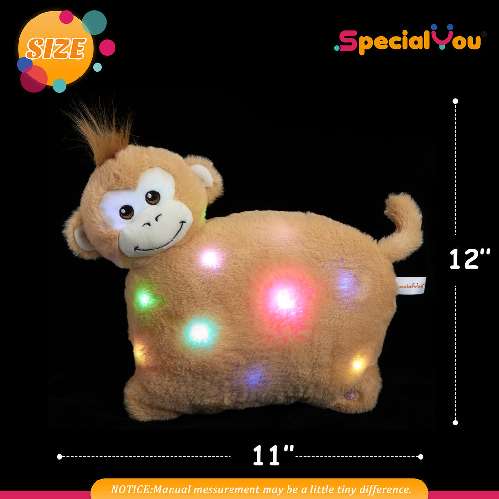 12'' Musical LED Monkey Stuffed Animal Plush Toy N514