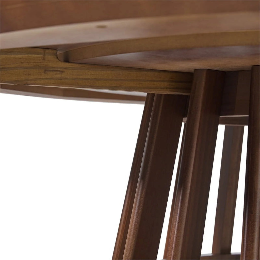 48" Mid-Century Round Wood Pedestal Dining Table A99217