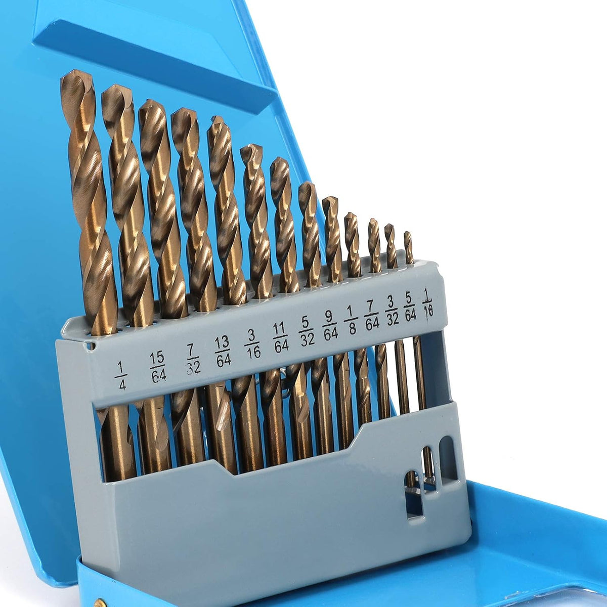 115Pcs M35 High Speed Steel Twist Drill Bit Set with Metal Indexed Storage Case W147