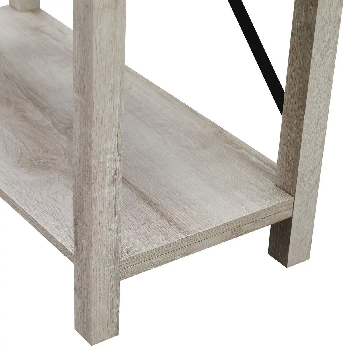 64 Inch Sable Grey Metal X-Back Bookshelf B471527