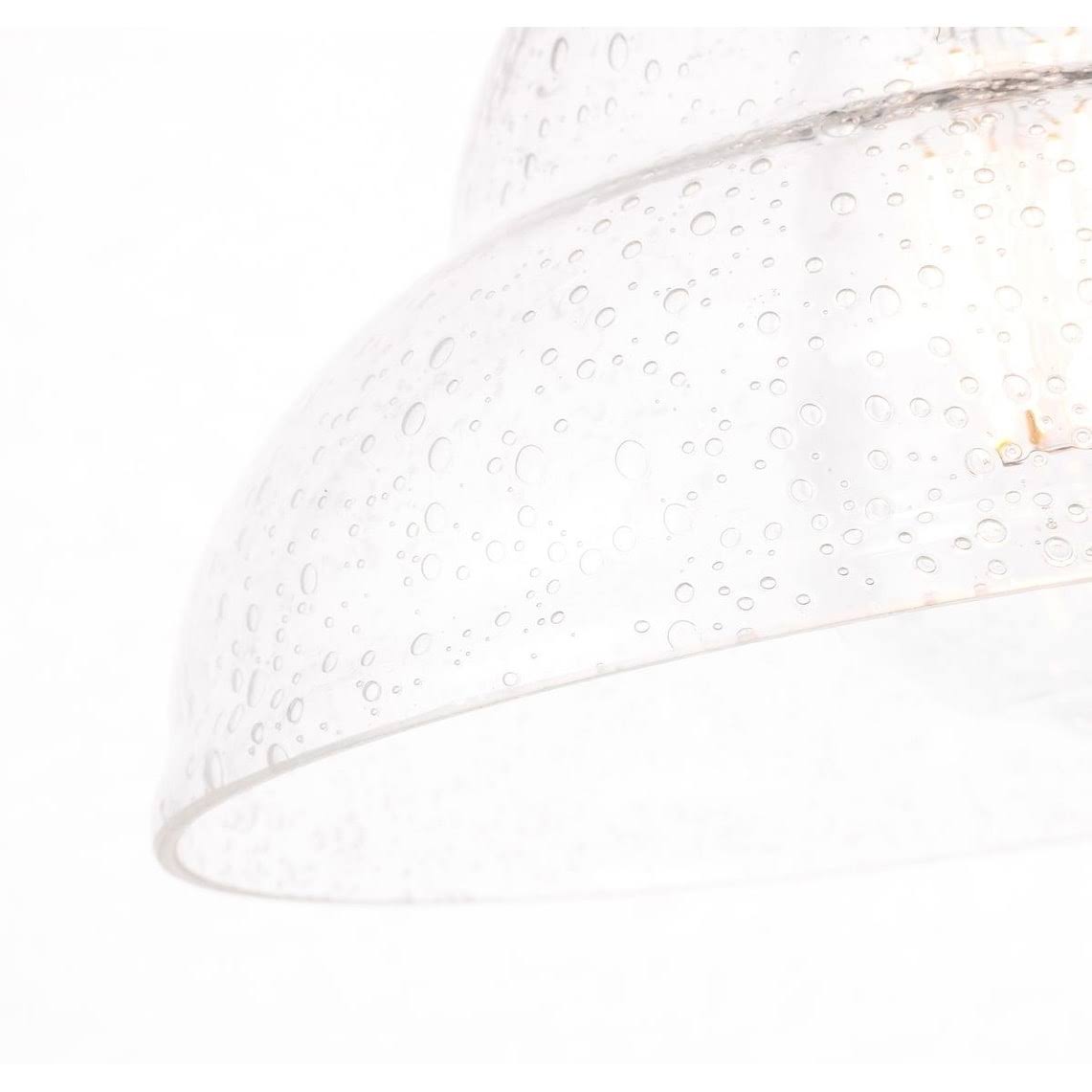 1-Light Clear Seeded Glass Brass K22649