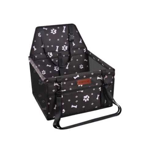 Dog Car Seat with Clip-On Safety Leash and PVC Support Pipe K7367