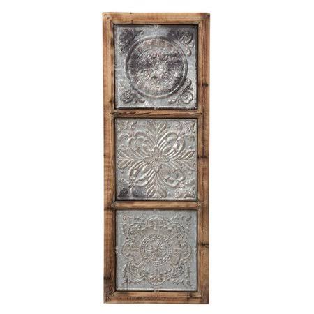 Punched Metal Vertical Wall Décor X486