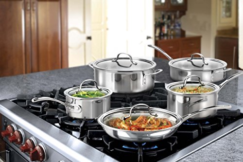 10 Piece Tri-Ply Stainless Steel Cookware Set W297