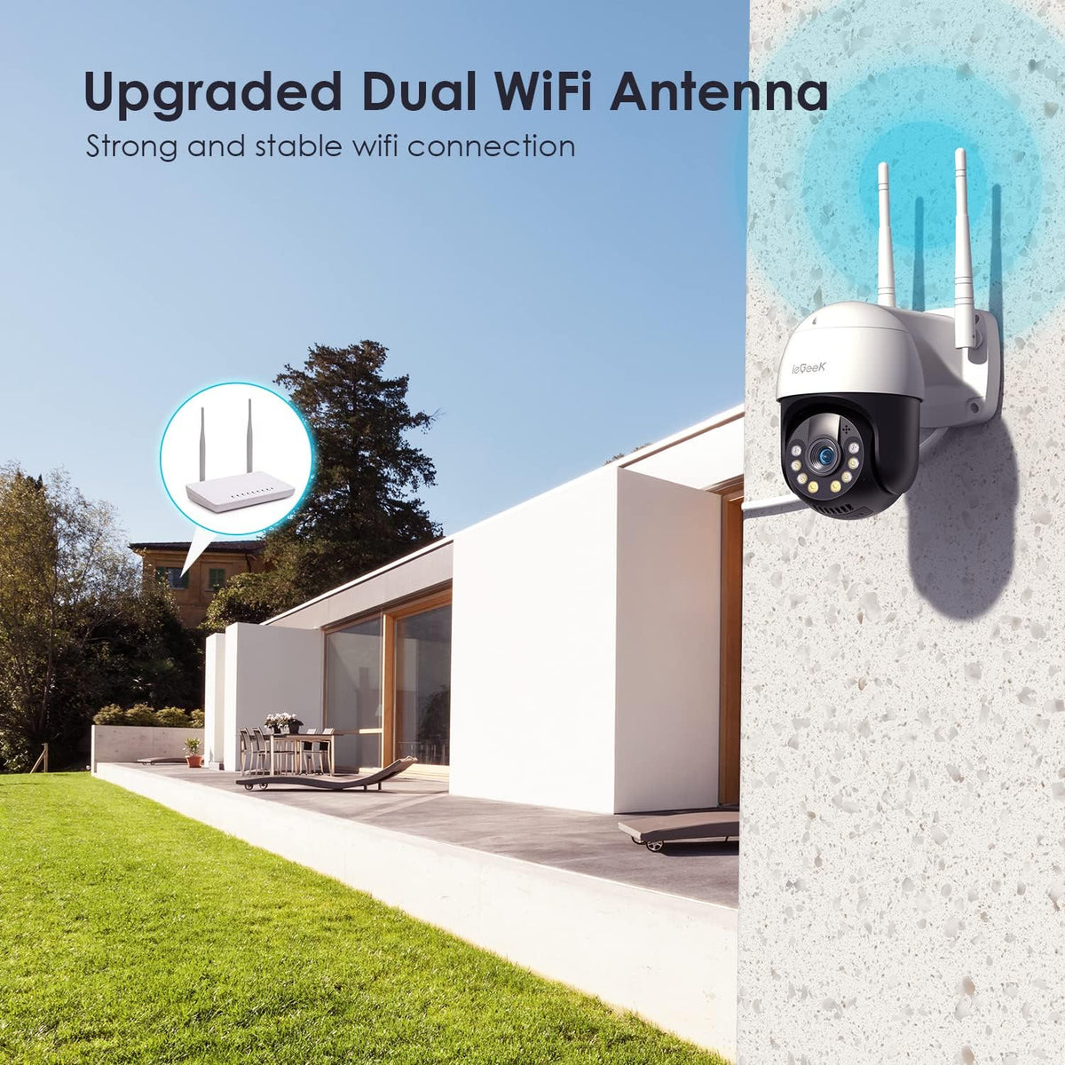 1080P HD Full Color Night Vision Wireless WiFi Security Camera A9489