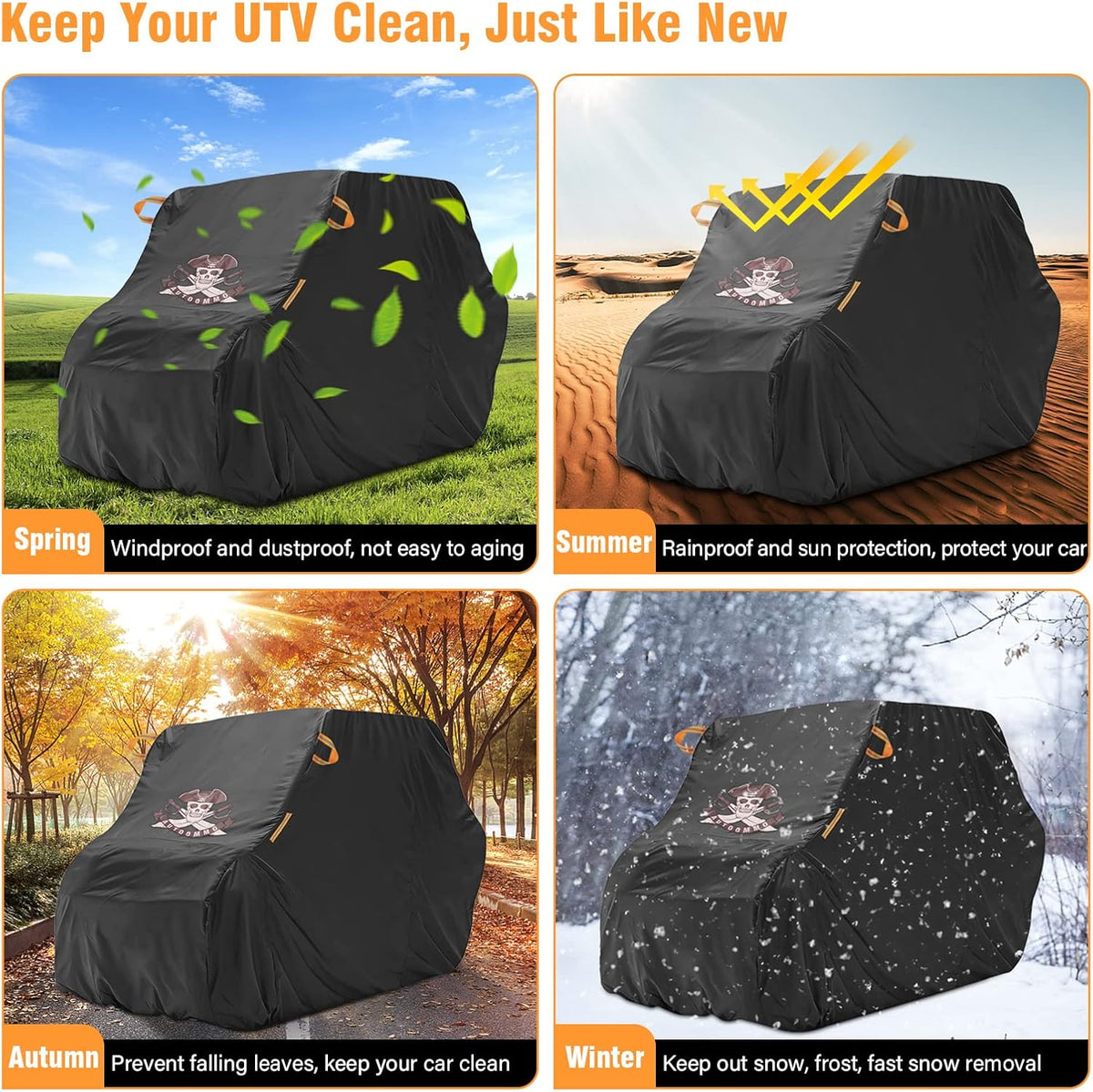 126 inch Waterproof Heavy Duty 420D Oxford Cloth UTV Cover V84329