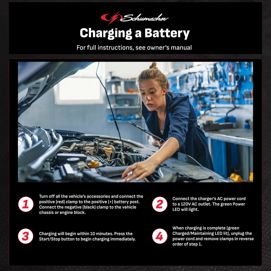 10-Amp 12V Fully Automatic Battery Charger and Maintainer K272898