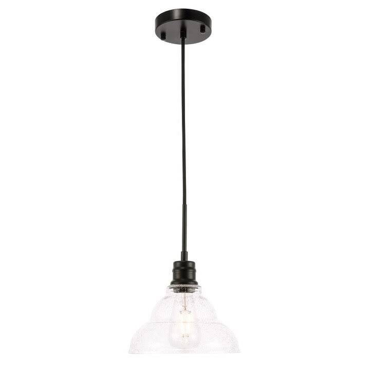 1-Light Clear Seeded Glass Brass K22649