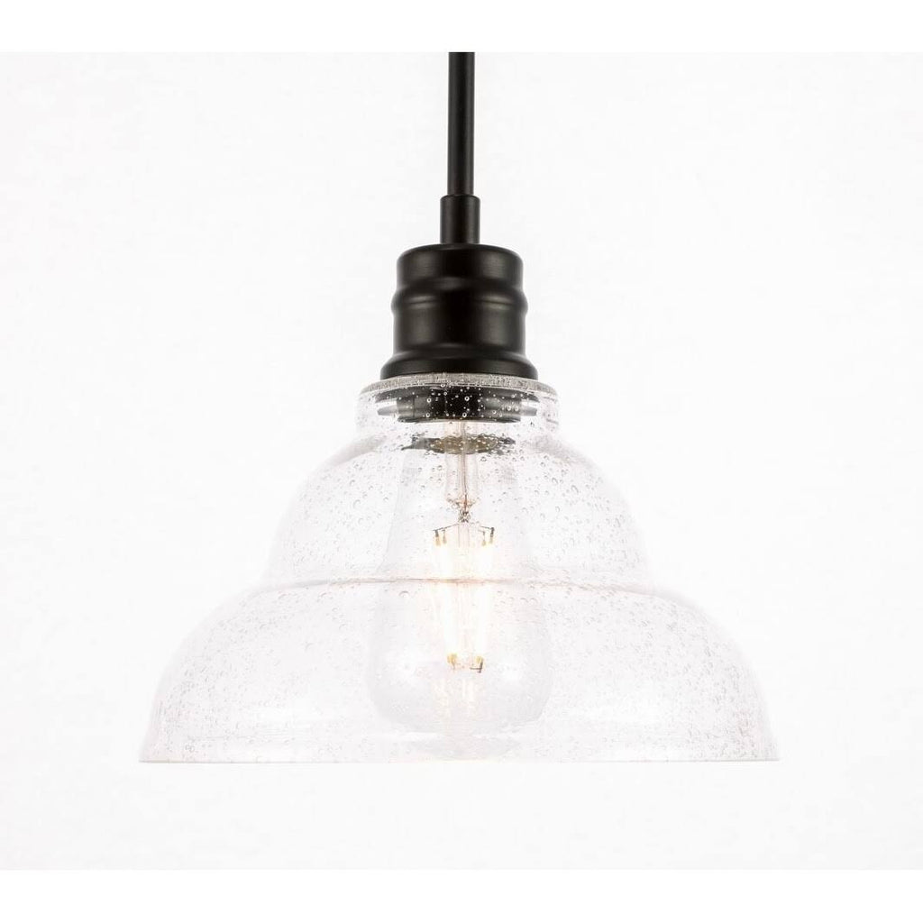 1-Light Clear Seeded Glass Brass K22649