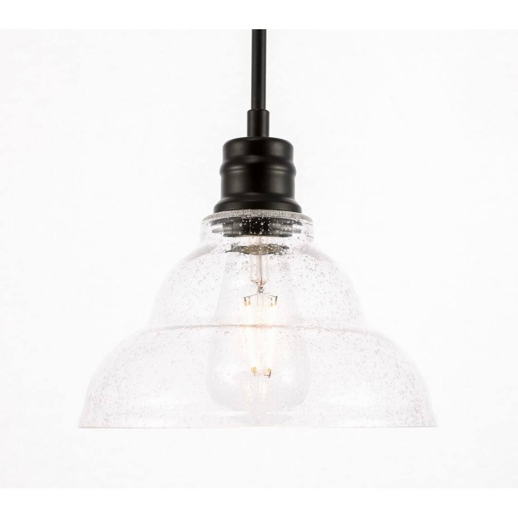 1-Light Clear Seeded Glass Brass K22649
