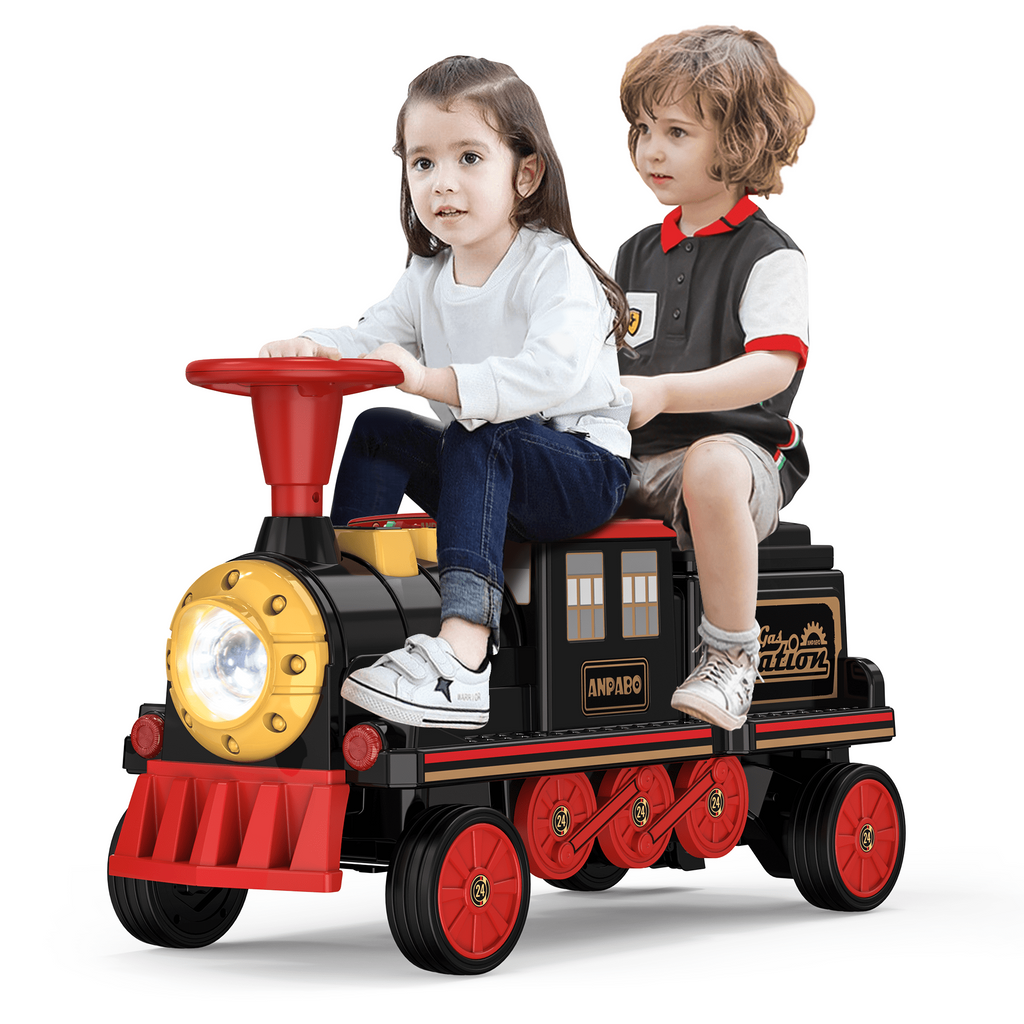 12 Volt 2 Seater Kids Ride on Train with Storage Box B337852