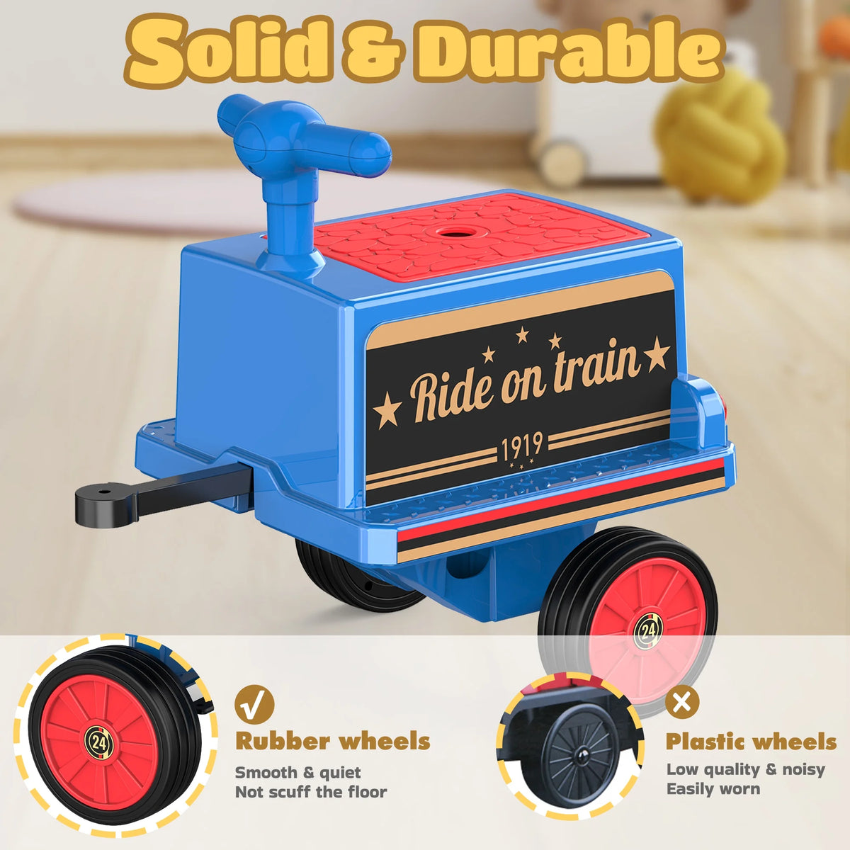 12 Volt 2 Seater Kids Ride on Train with Storage Box B337852