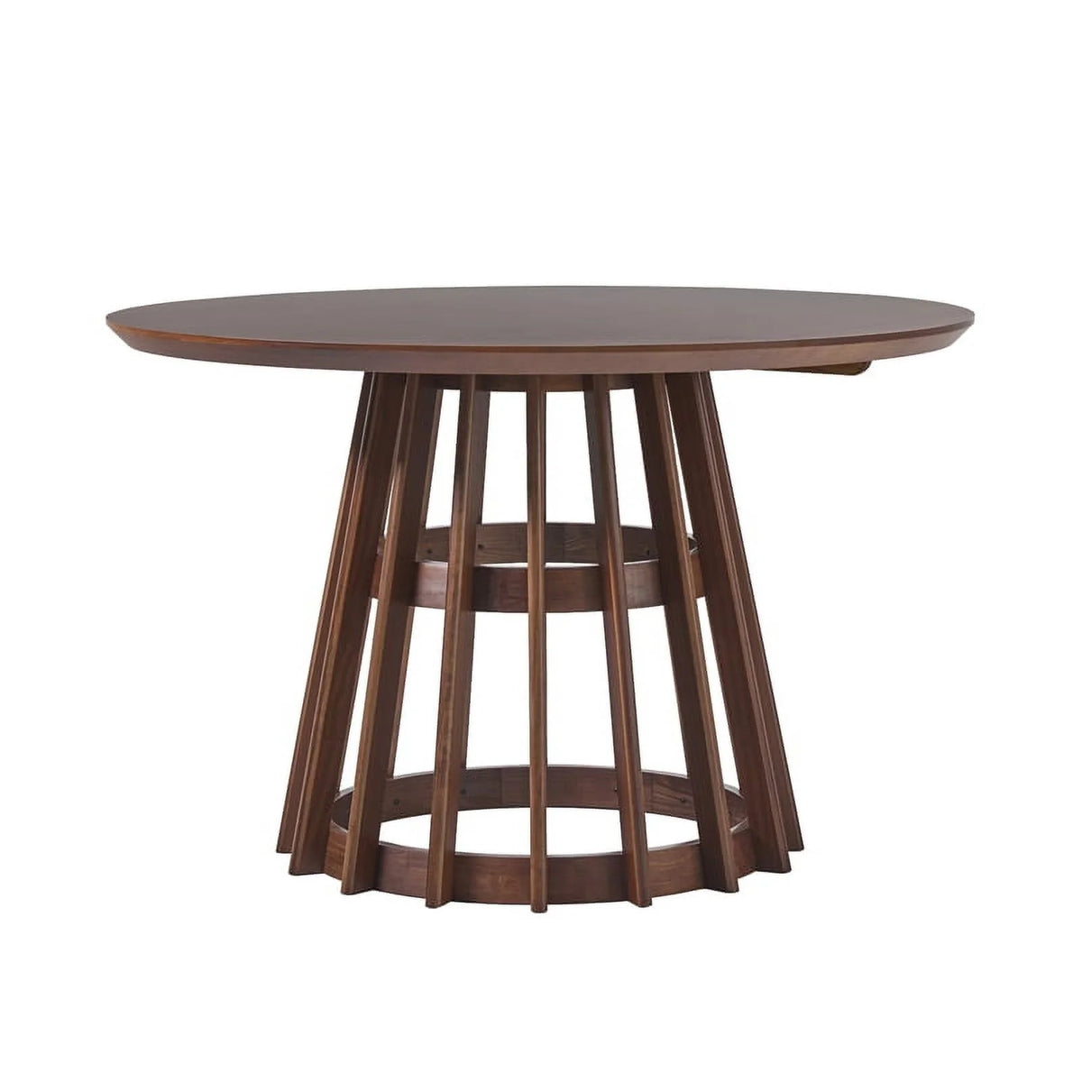 48" Mid-Century Round Wood Pedestal Dining Table A99217