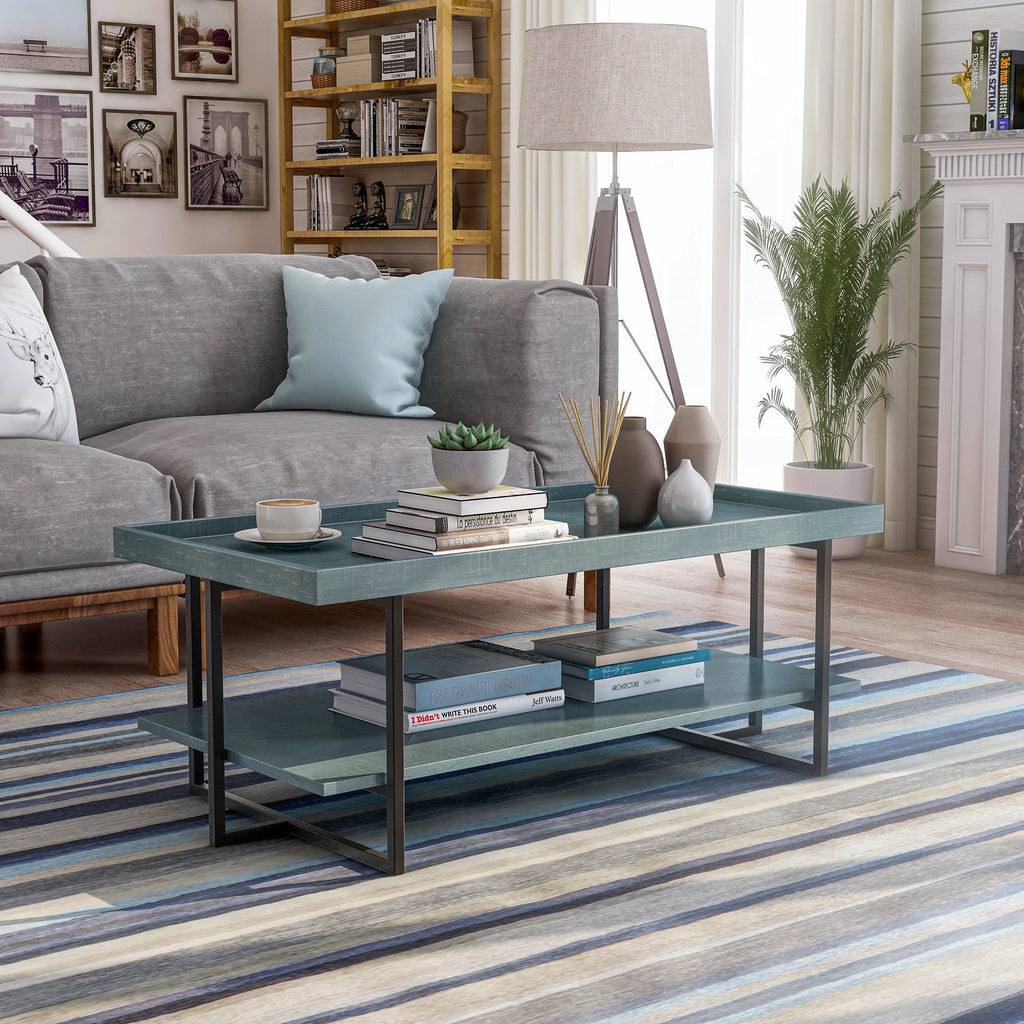 47-inch Metal 1-Shelf Coffee Table M89667