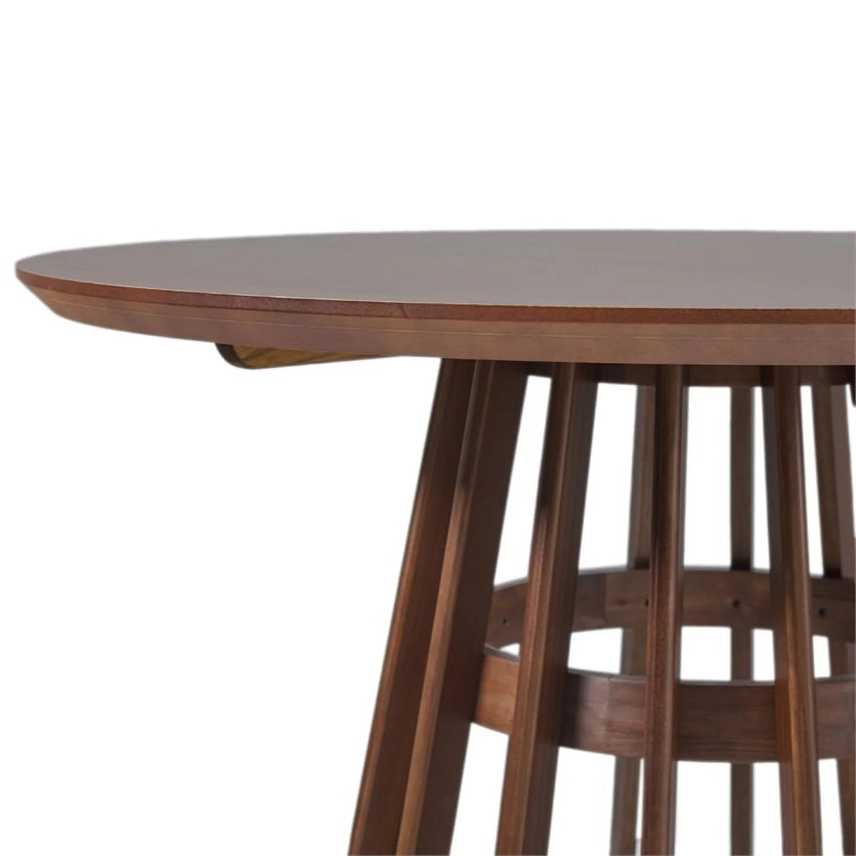 48" Mid-Century Round Wood Pedestal Dining Table A99217