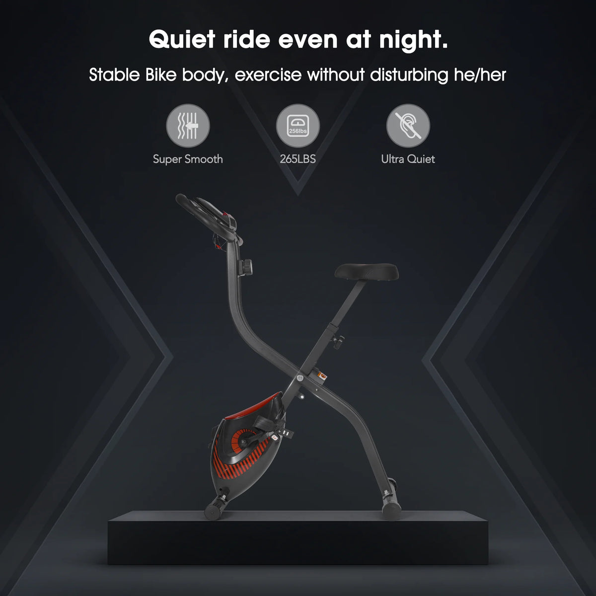Folding Stationary Exercise Bike with LCD Monitor A873