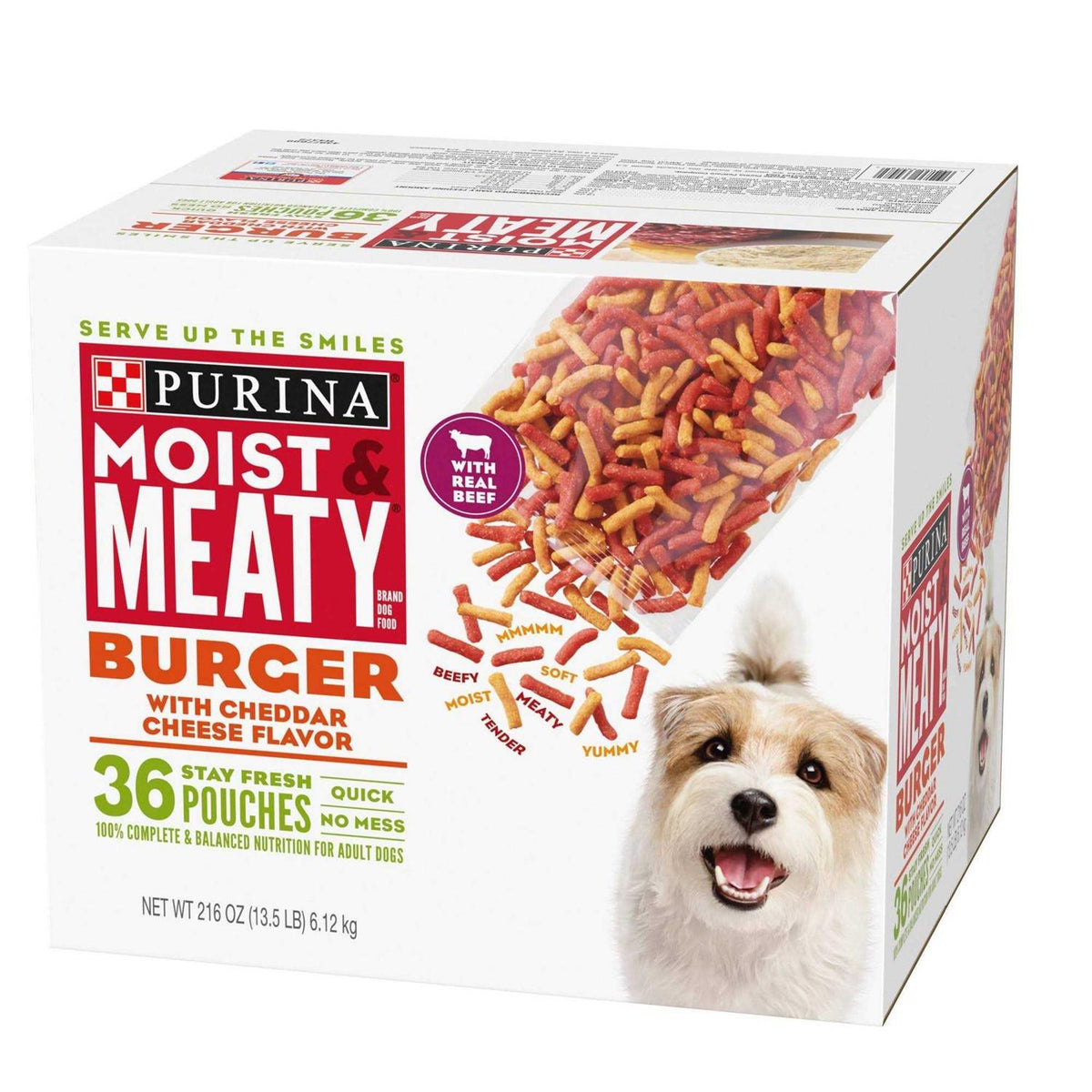 Moist & Meaty Burger Cheddar Cheese Flavor Dry Dog Food O501726